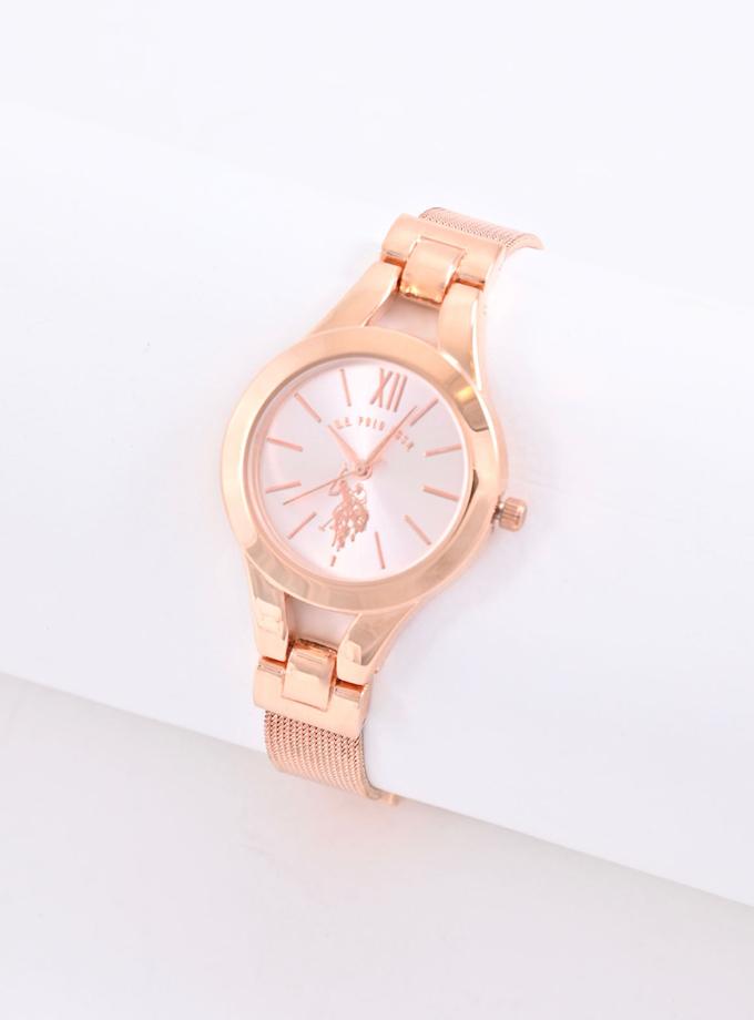 USPA LADIES ROSE GOLD BRACELET WATCH For Sale