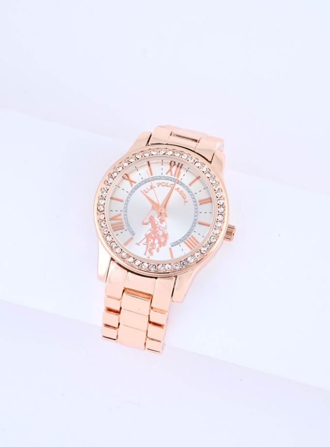 USPA LADIES ROSE GOLD BRACELET WATCH New Arrival