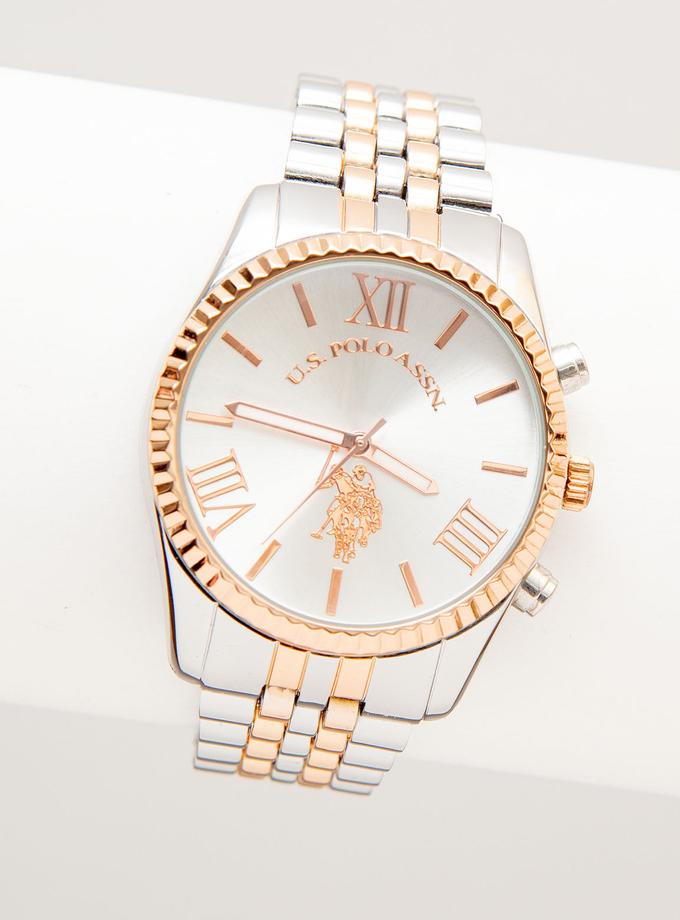 USPA LADIES ROSE GOLD TWO TONE BRACELET WATCH Best Price