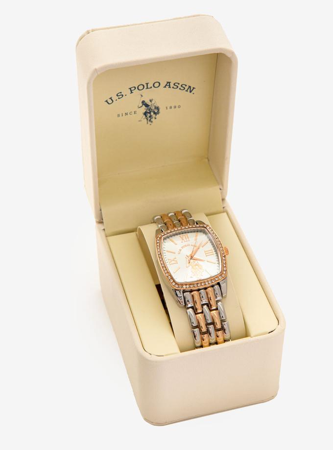 USPA LADIES ROSE GOLD TWO TONE BRACELET WATCH High Quality