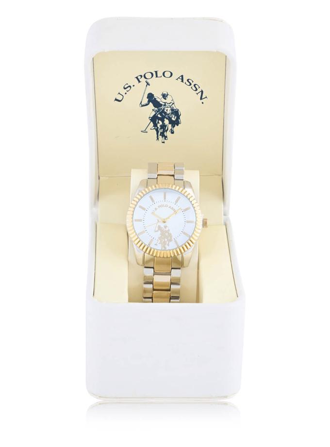 USPA LADIES SILVER AND GOLD LINK BRACELET WATCH Free shipping