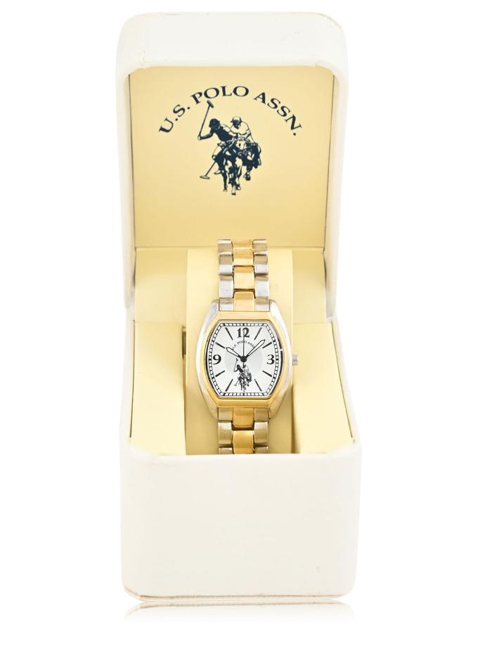 USPA LADIES SILVER AND GOLD SQUARE FACE WATCH Best Buy