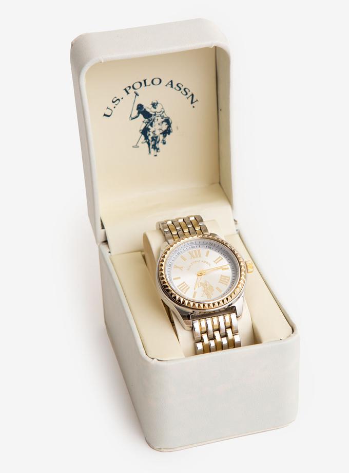 USPA LADIES SILVER GOLD LINK WATCH For Sale