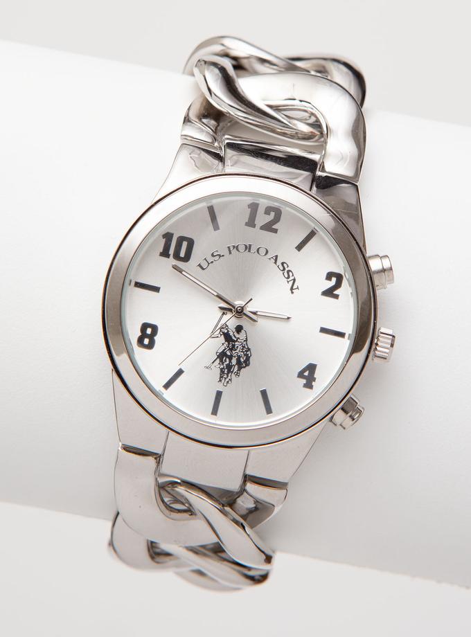 USPA LADIES SILVERTONE CHAIN WATCH Same Day Delivery