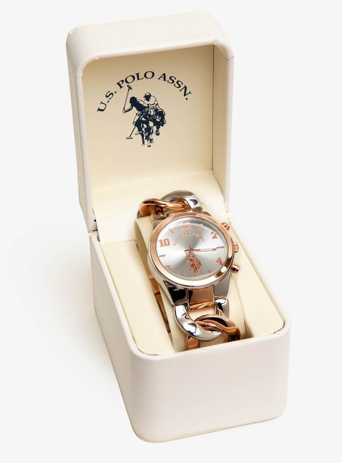 USPA LADIES TWO TONE CHAIN WATCH For Sale