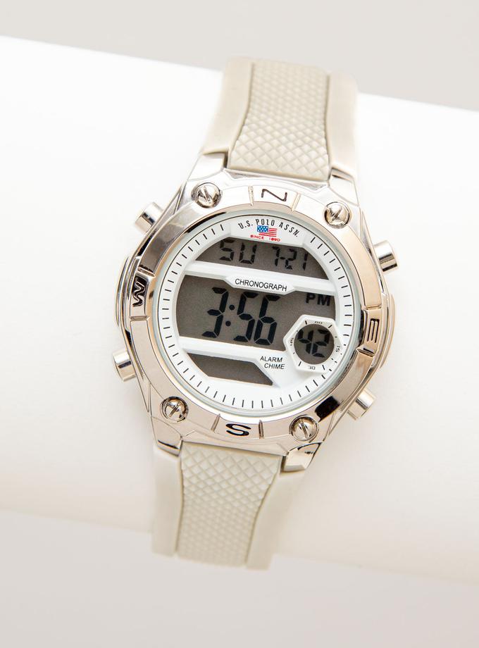 USPA LADIES WHITE SPORT DIGITAL WATCH Free shipping