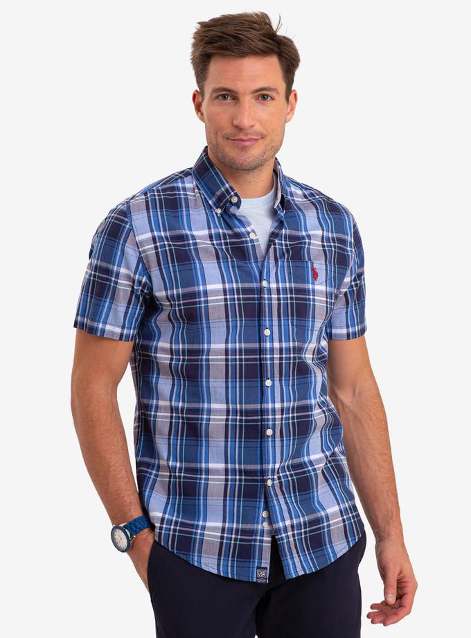 USPA LARGE MADRAS PLAID SHORT SLEEVE SHIRT Best Price