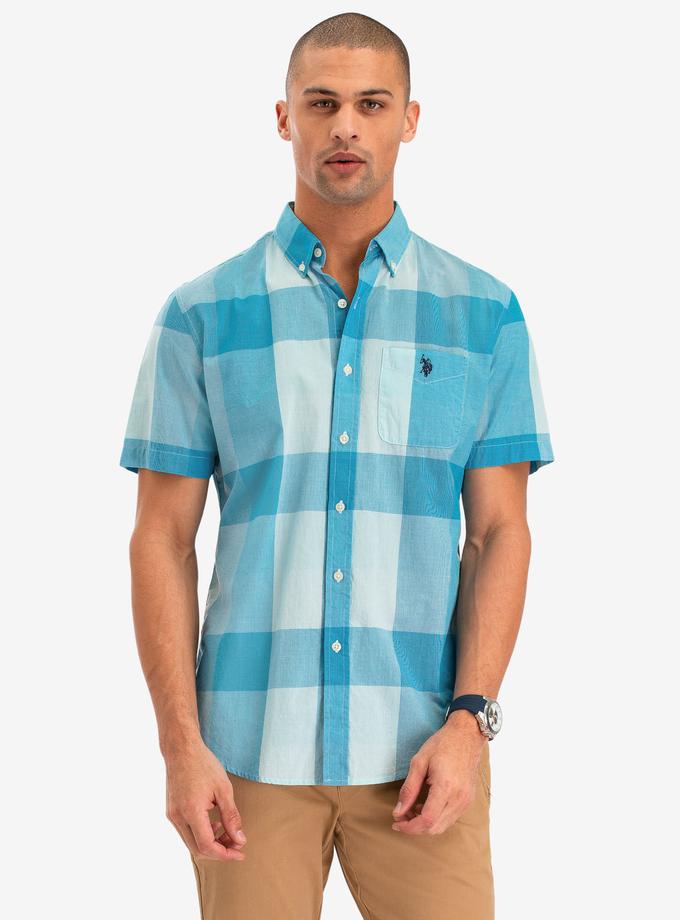 USPA LARGE PLAID SHORT SLEEVE SHIRT New Arrival