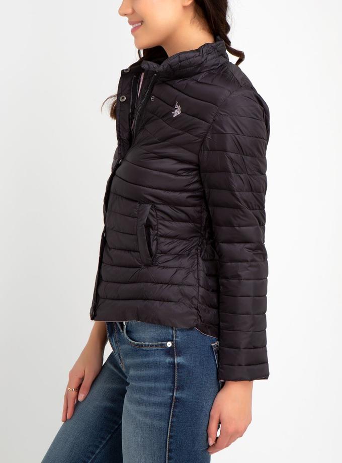 USPA LIGHTWEIGHT PUFFER JACKET WITH BACK DRAW CORD Free shipping