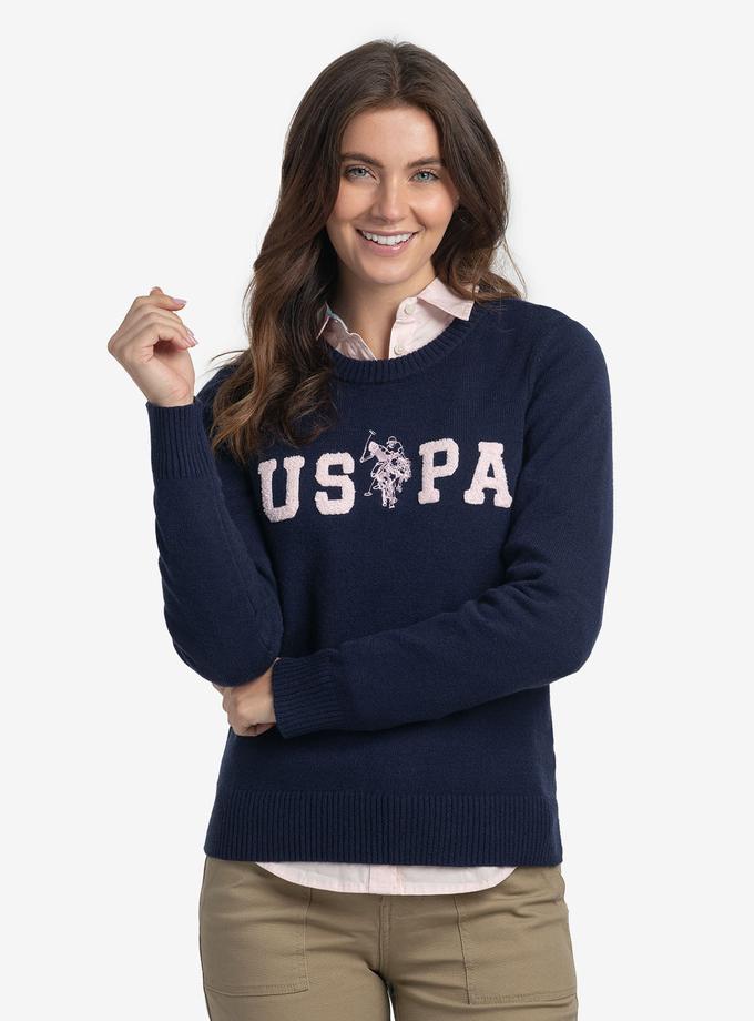 USPA LOGO CREW NECK SWEATER Best Seller