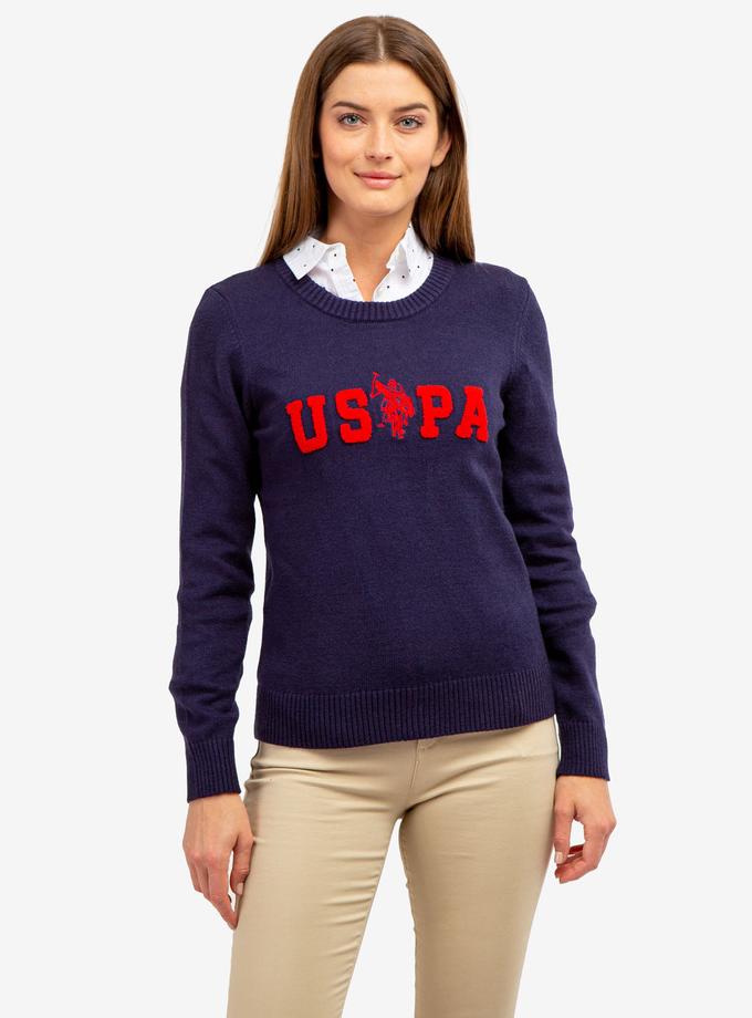 USPA LOGO CREW NECK SWEATER On Sale