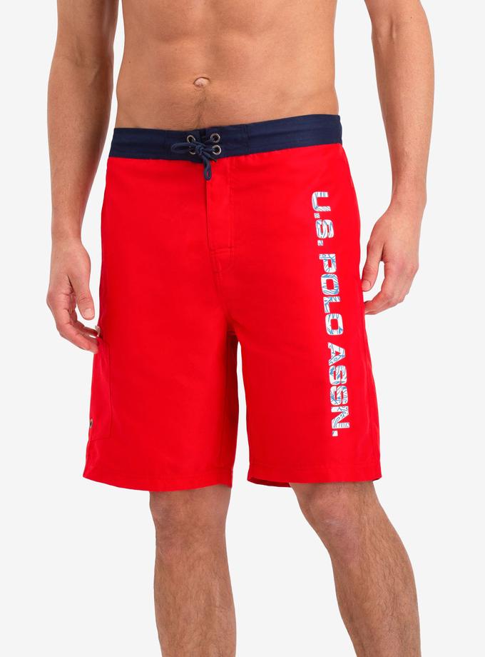 USPA LOGO PRINT SWIM TRUNKS For Sale