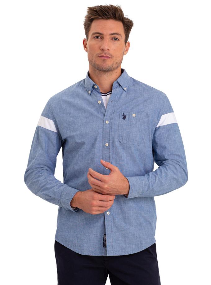 USPA LOGO STRIPE LONG SLEEVE SHIRT Best Seller