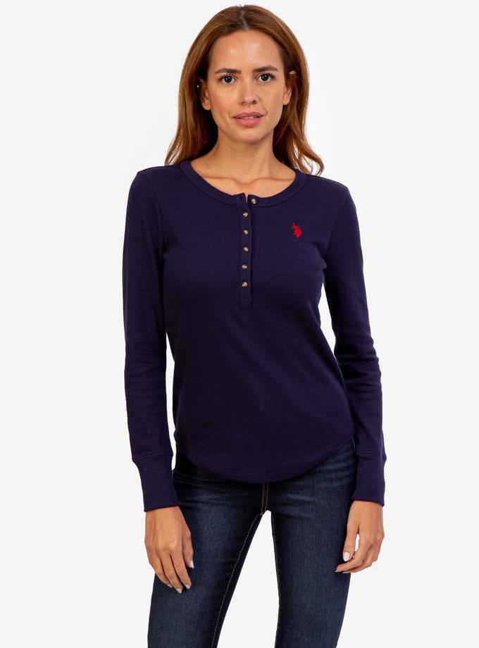 USPA LONG SLEEVE BUTTON CREW THERMAL For Sale