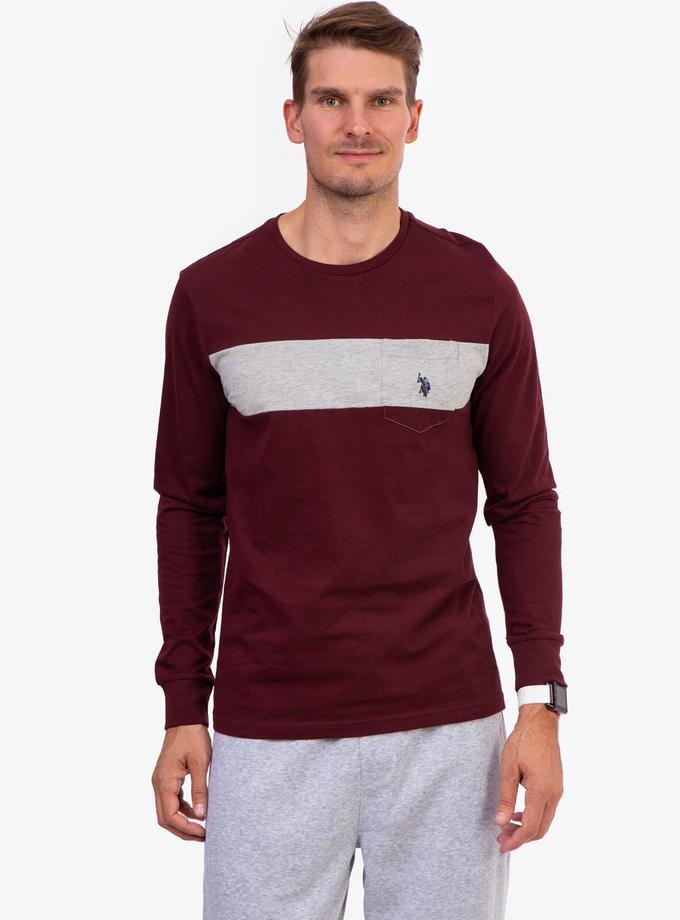 USPA LONG SLEEVE CHEST STRIPE POCKET T-SHIRT On Sale