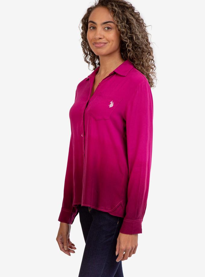 USPA LONG SLEEVE DIP DYE WOVEN SHIRT Same Day Delivery