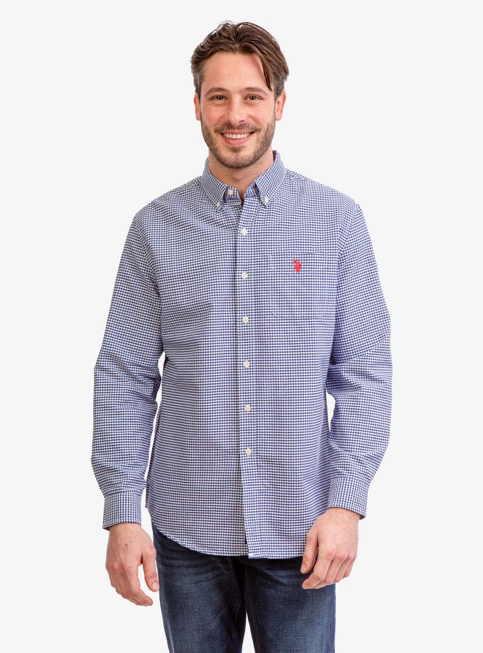 USPA LONG SLEEVE GINGHAM OXFORD SHIRT Best Seller