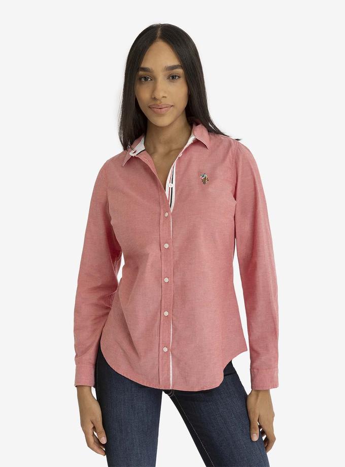 USPA LONG SLEEVE SOLID STRETCH OXFORD SHIRT Free shipping