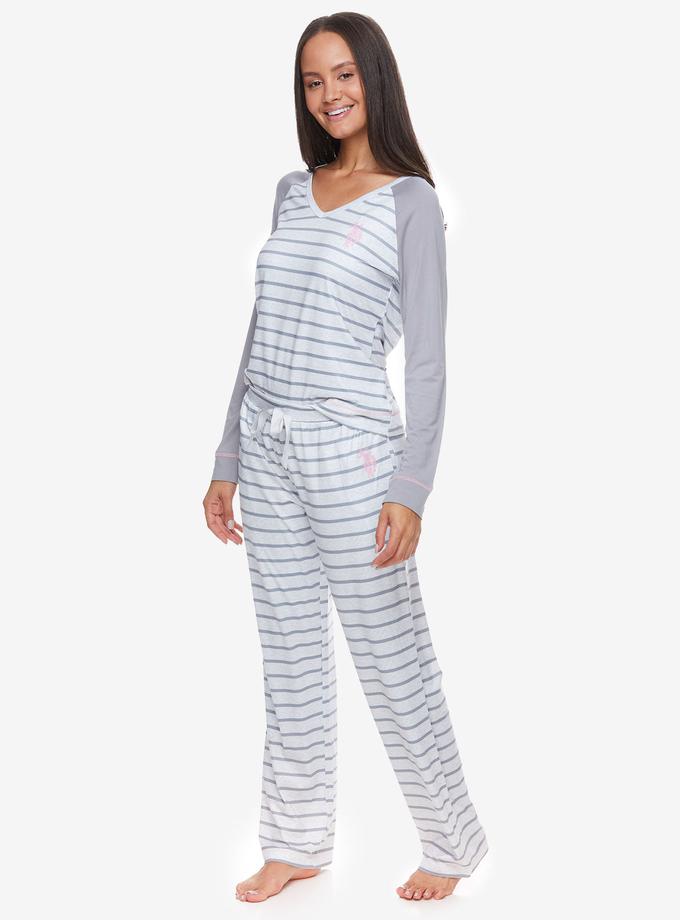 USPA LONG SLEEVE STRIPED LOUNG SET Best Seller