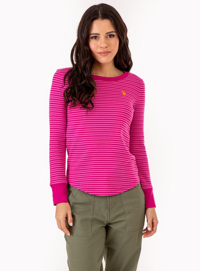 USPA LONG SLEEVE STRIPED THERMAL On Sale