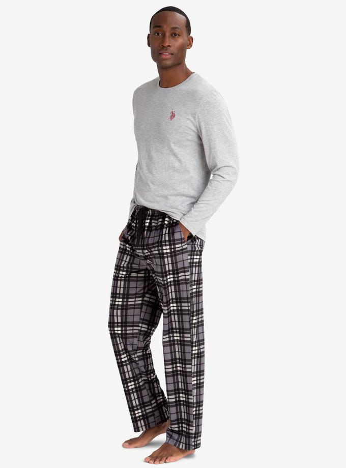 USPA LOUNGE  SET: LONG SLEEVE TEE & LUXE FLEECE PANTS For Sale