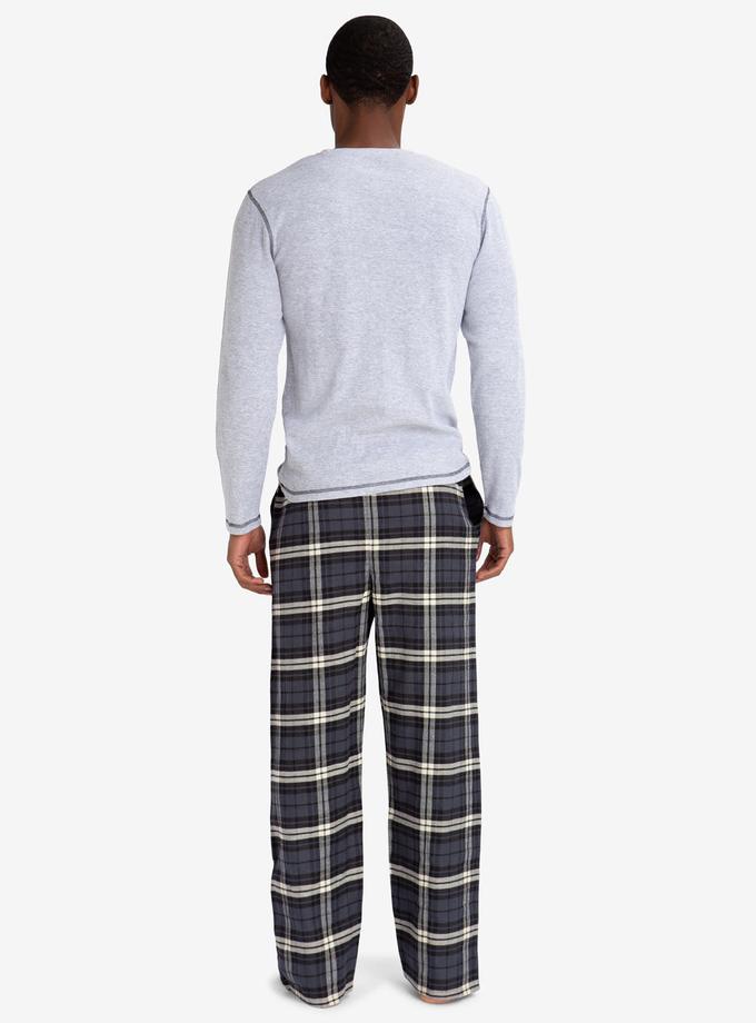 USPA LOUNGE  SET: THERMAL TOP & PLAID PANTS New Arrival