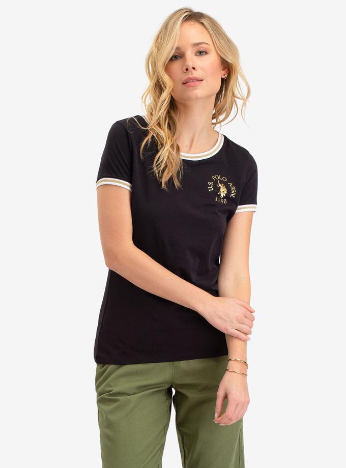 USPA LUREX METALLIC RINGER T-SHIRT Best Seller