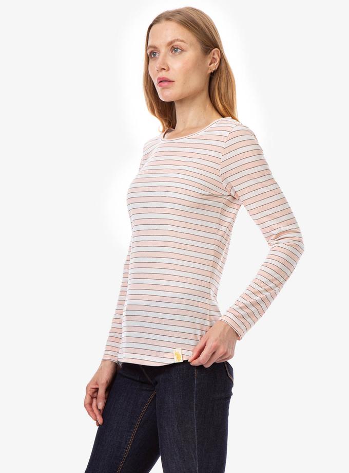 USPA LUREX SHADOW STRIPE LONG SLEEVE T-SHIRT New Arrival