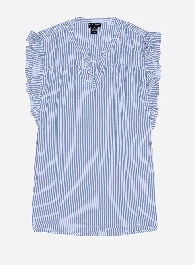 USPA LUREX STRIPED RUFFLE TOP Best Buy