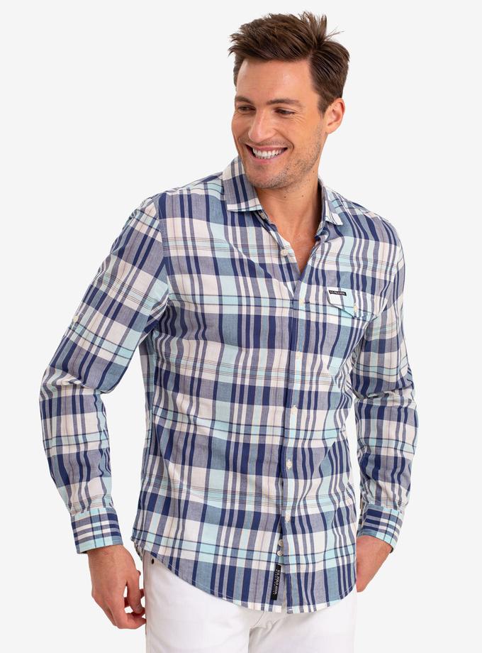 USPA MADRAS PLAID LONG SLEEVE SHIRT Best Price