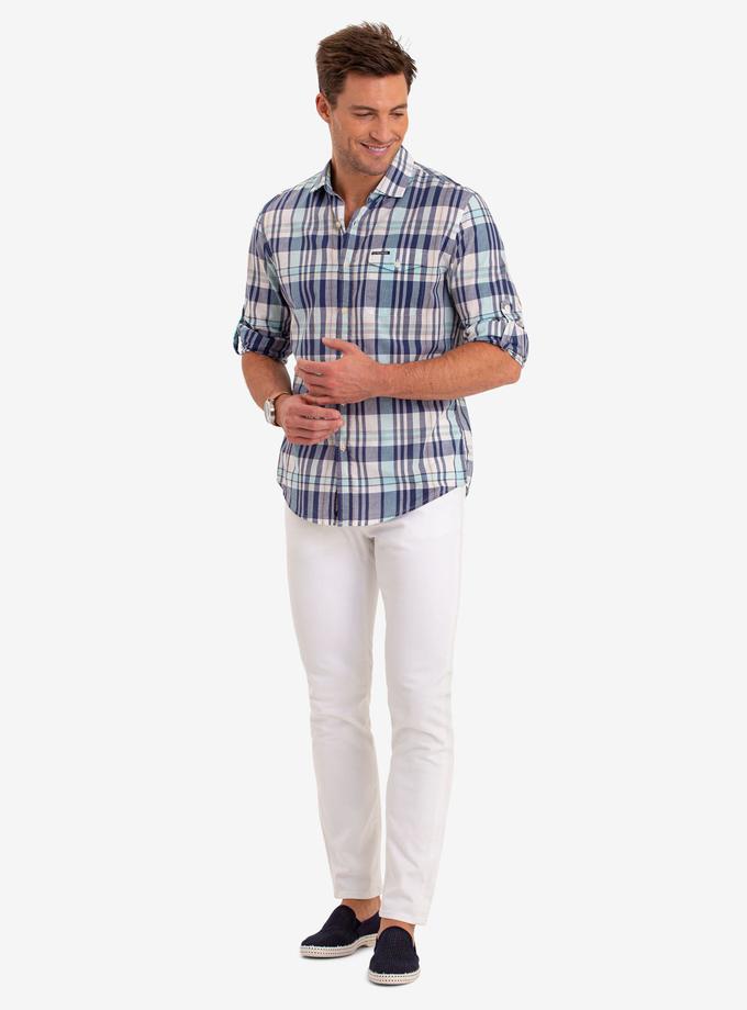 USPA MADRAS PLAID LONG SLEEVE SHIRT Best Price