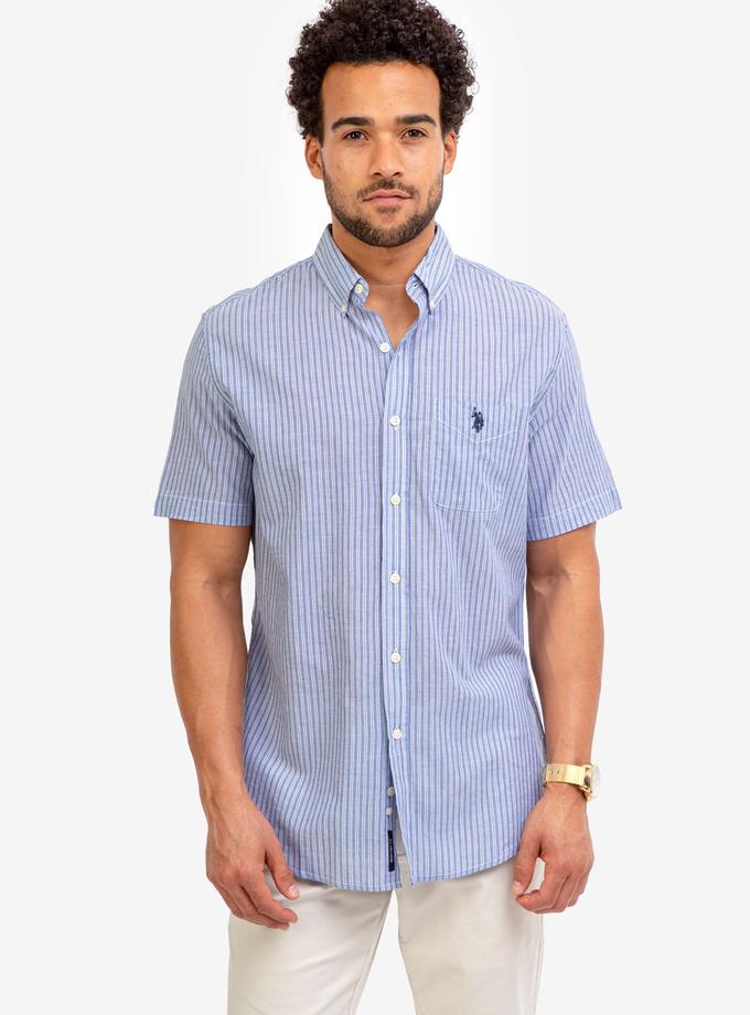 USPA MADRAS STRIPE SHORT SLEEVE SHIRT For Sale