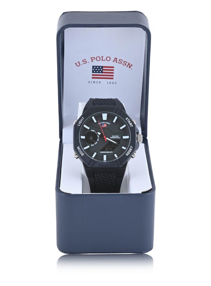 USPA MEN'S BLACK ON BLACK ANA DIGI SPORTS WATCH High Quality