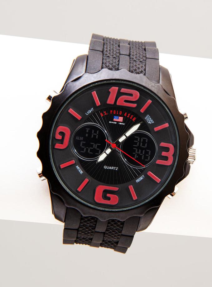 USPA MEN'S BLACK STRAP ANA DIGI WATCH Best Buy