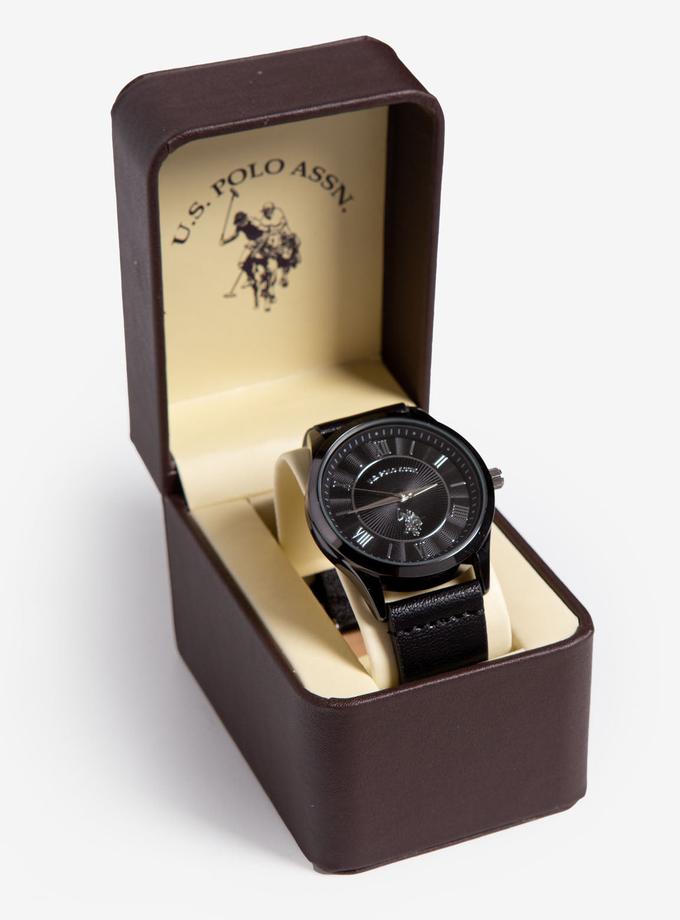 USPA MEN'S BLACK STRAP WATCH Same Day Delivery