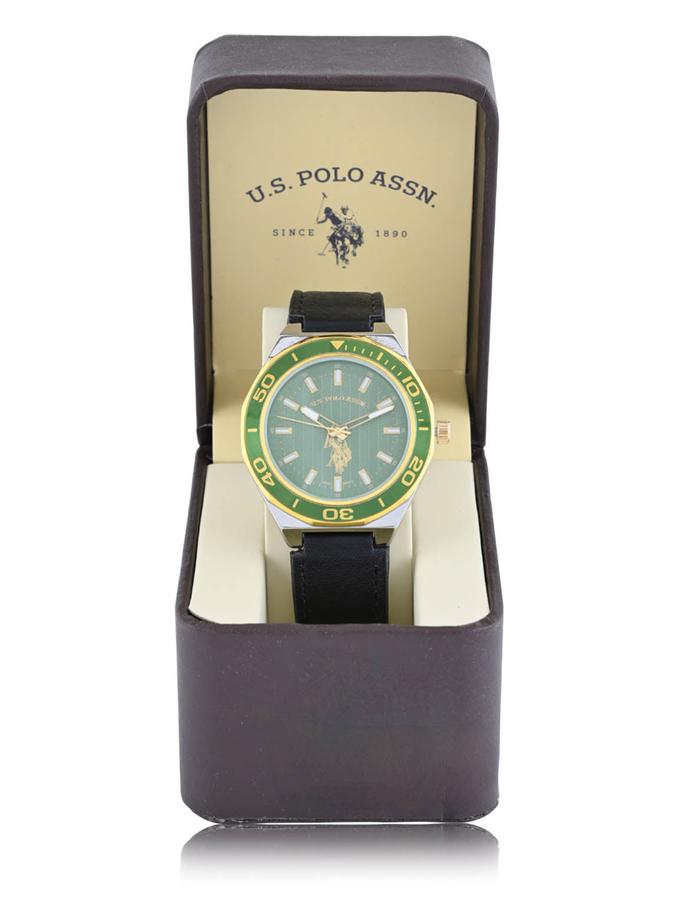 USPA MEN'S BLACK STRAP WITH GREEN DIAL ANALOG WATCH Best Buy