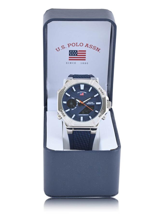 USPA MEN'S BLUE STRAP ANA DIGI SPORTS WATCH For Sale