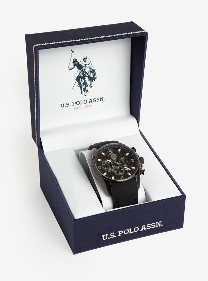 USPA MEN'S EXCLUSIVE BLACK ON BLACK CHRONOGRAPH WATCH Best Buy