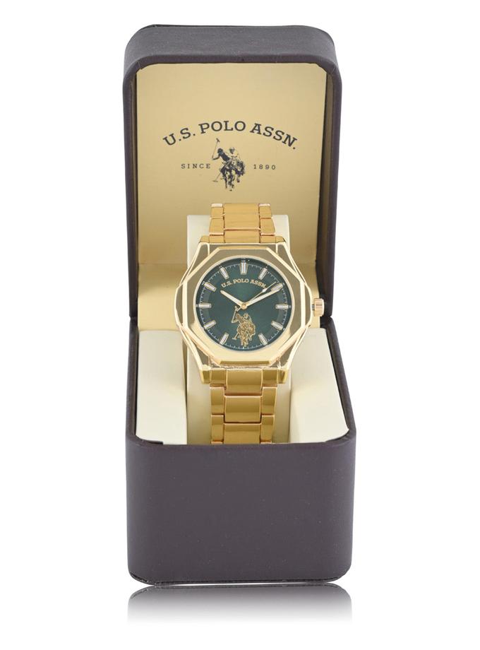 USPA MEN'S GOLD LINK WITH GREEN DIAL ANALOG WATCH Best Buy