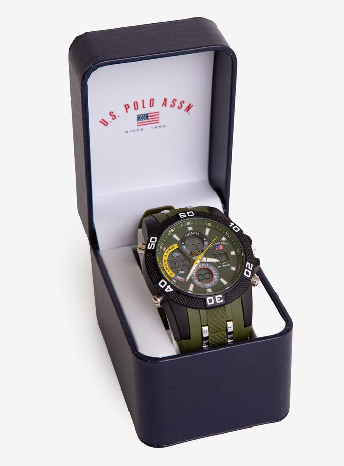 USPA MEN'S GREEN ANA DIGI SPORT WATCH Same Day Delivery