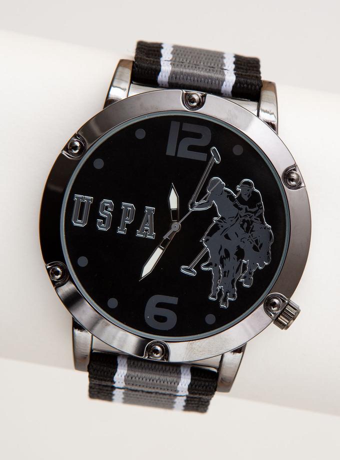 USPA MEN'S LOGO STRIPE STRAP WATCH On Sale