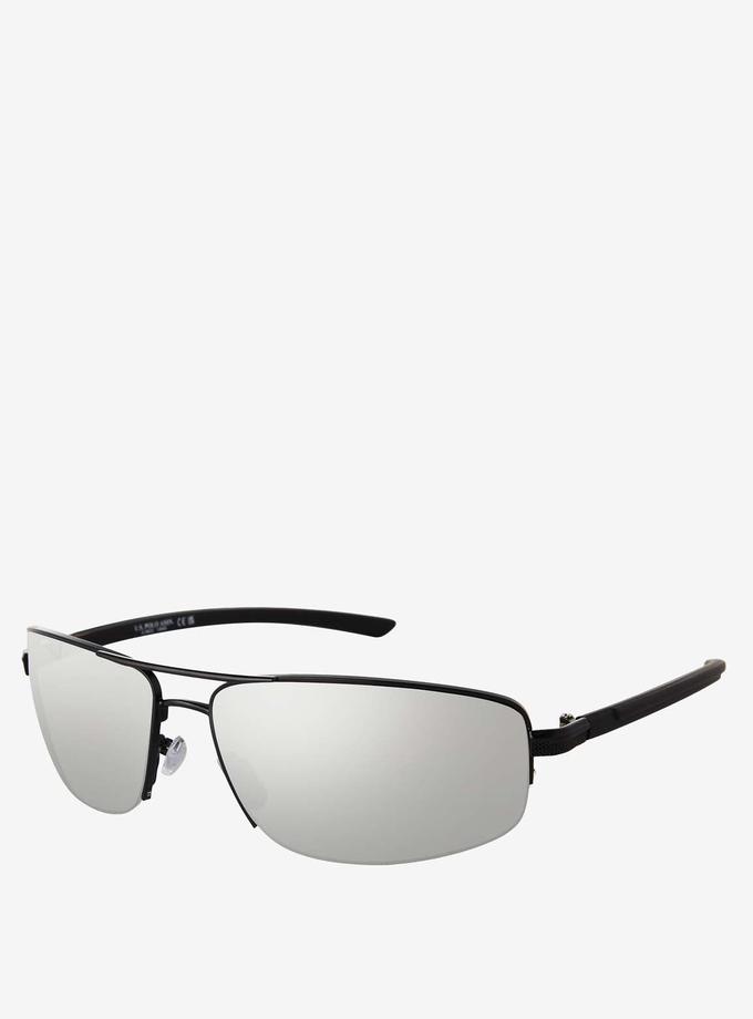 USPA MEN'S METAL RECTANGULAR WRAP SUNGLASSES For Sale