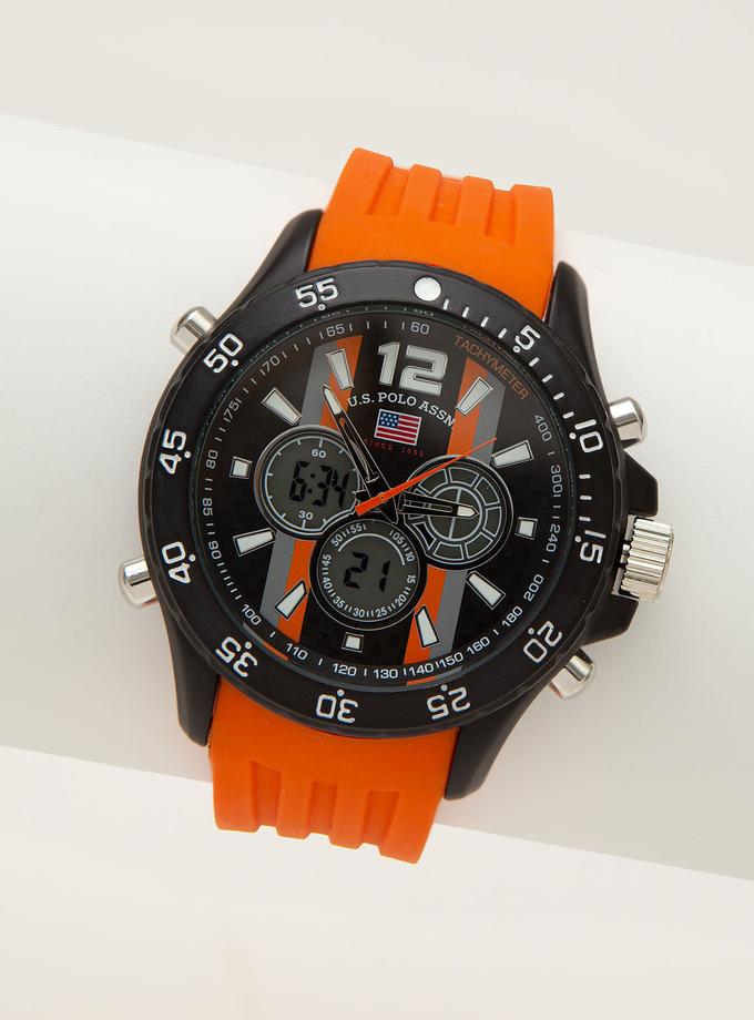 USPA MEN'S ORANGE ANA DIGI SPORT WATCH Free shipping