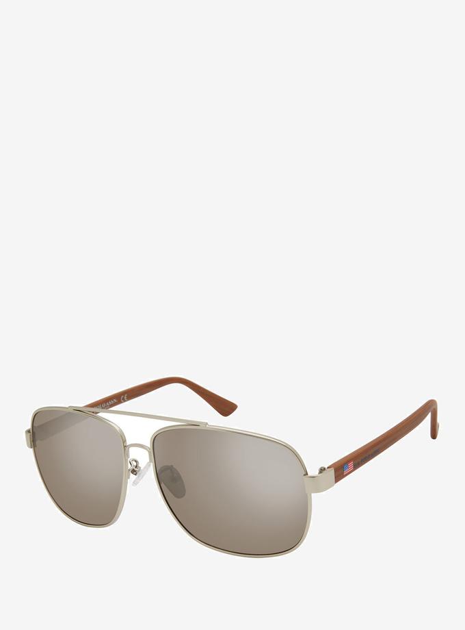 USPA MEN'S RECTANGULAR METAL SUNGLASSES On Sale