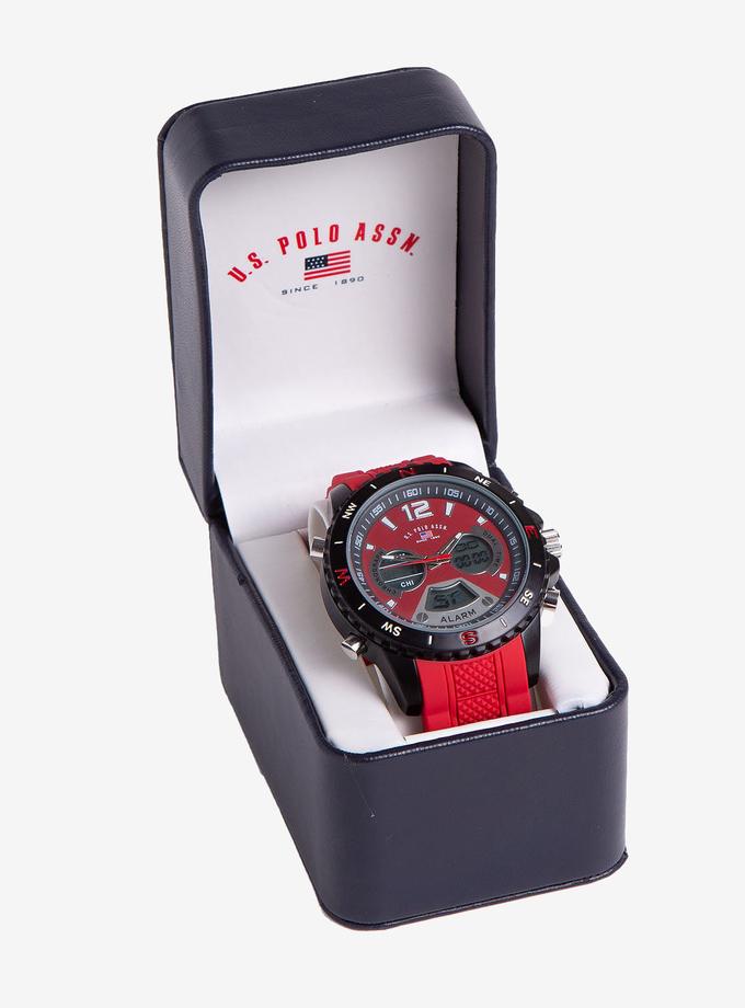 USPA MEN'S RED ANA DIGI SPORT WATCH Same Day Delivery