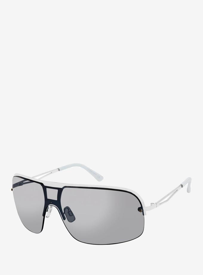 USPA MEN'S SEMI-RIMLESS METAL SHIELD SUNGLASSES Free shipping