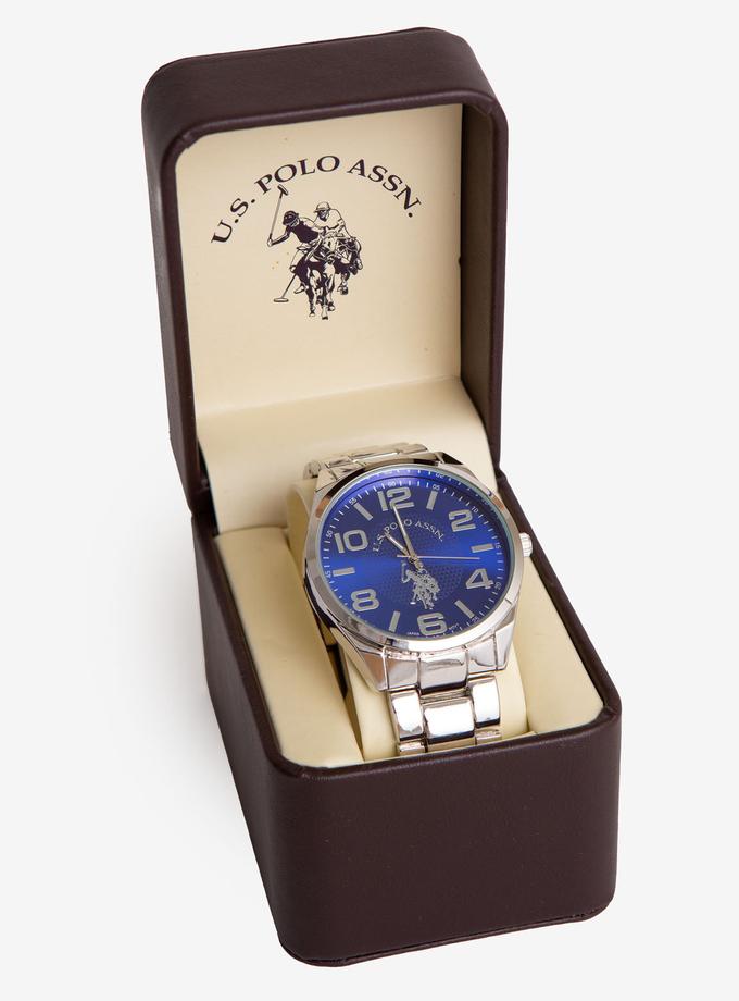 USPA MEN'S SILVER LINK DRESS WATCH For Sale