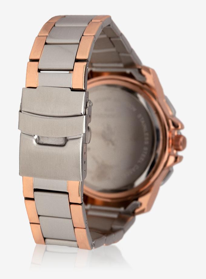 USPA MEN'S STAINLESS STEEL & ROSE GOLD TONE WATCH High Quality