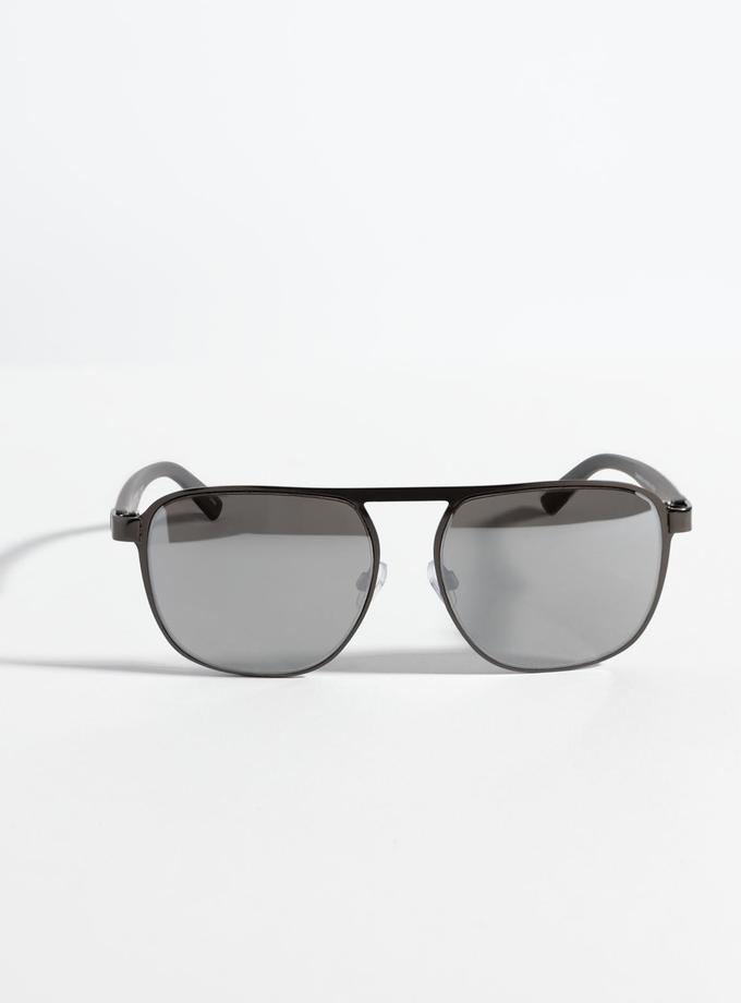 USPA MEN'S UPDATED RECTANGULAR METAL SUNGLASSES Same Day Delivery