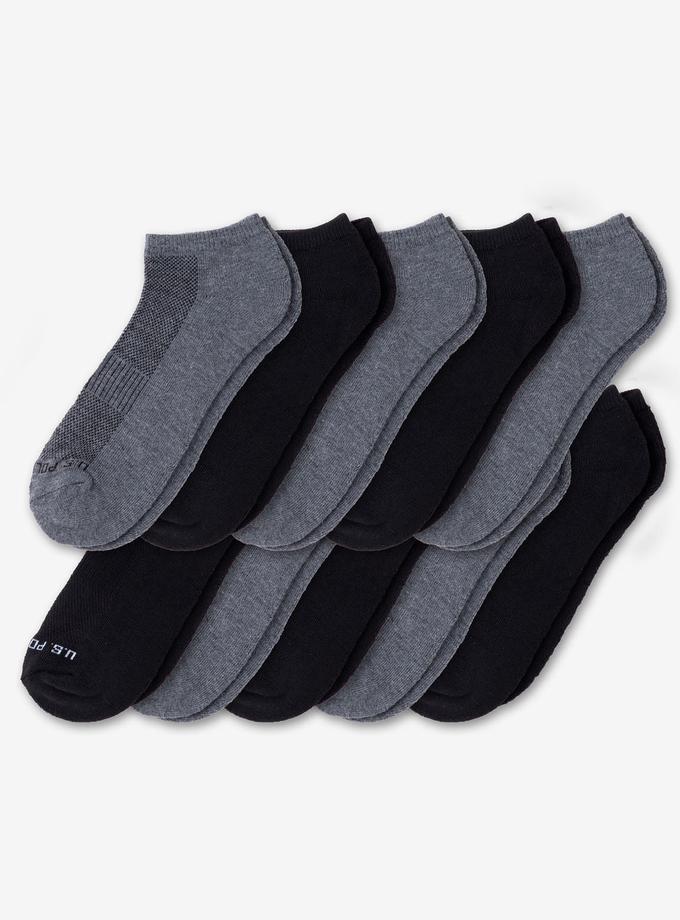 USPA MENS 10 PACK PERFORMANCE LOW CUT SOCKS For Sale